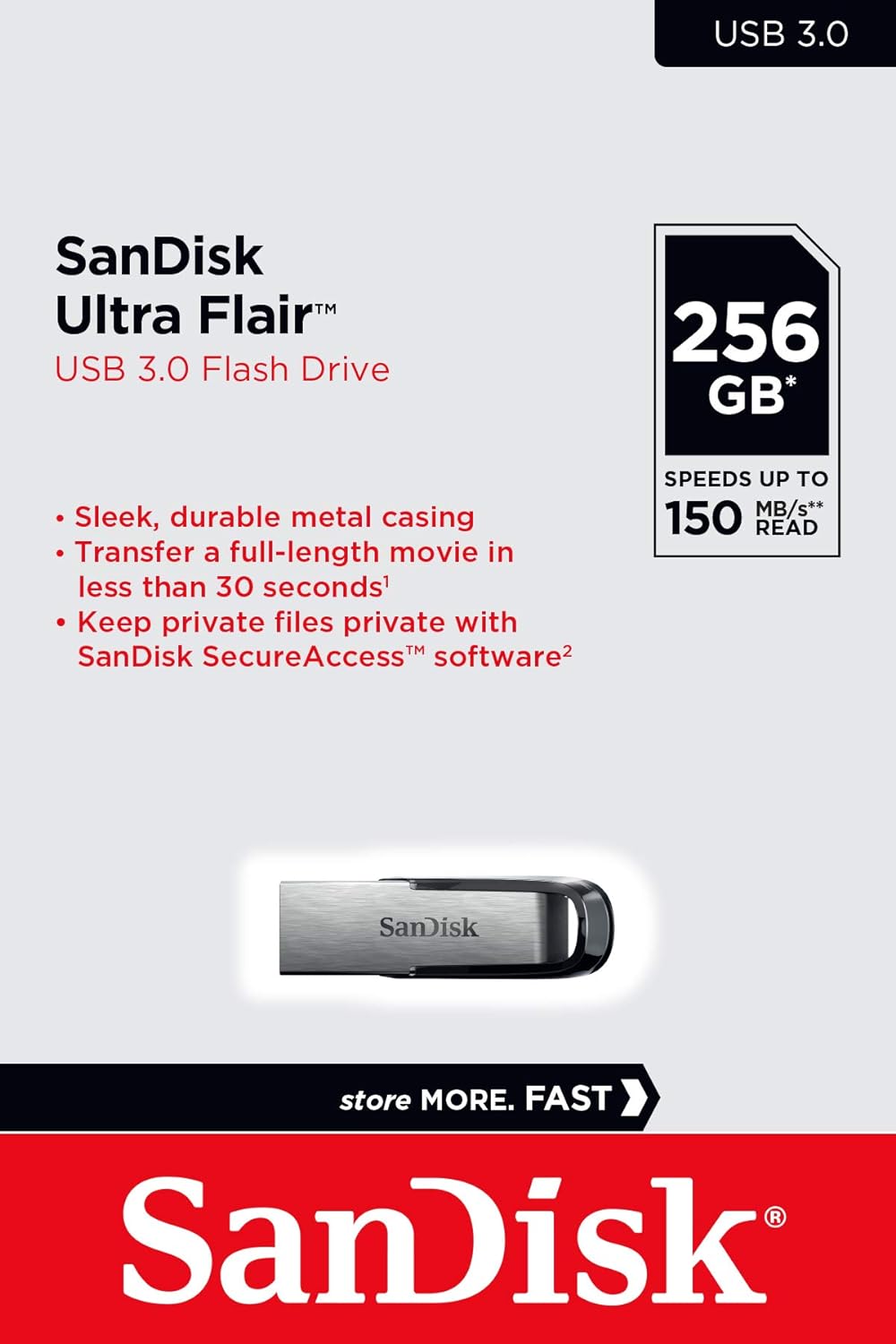 SanDisk 32GB 64GB 128GB 256GB 512GB Ultra Flair USB 3.0 Flash Drive SanDisk 32GB 64GB 128GB 256GB 512GB Ultra Flair USB 3.0 Flash Drive